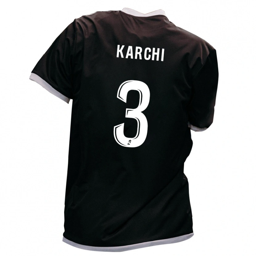Danxen Bambino Maglia Adem Karchi #3 Nero Oro Kit Gara Away 2025/26 Maglietta