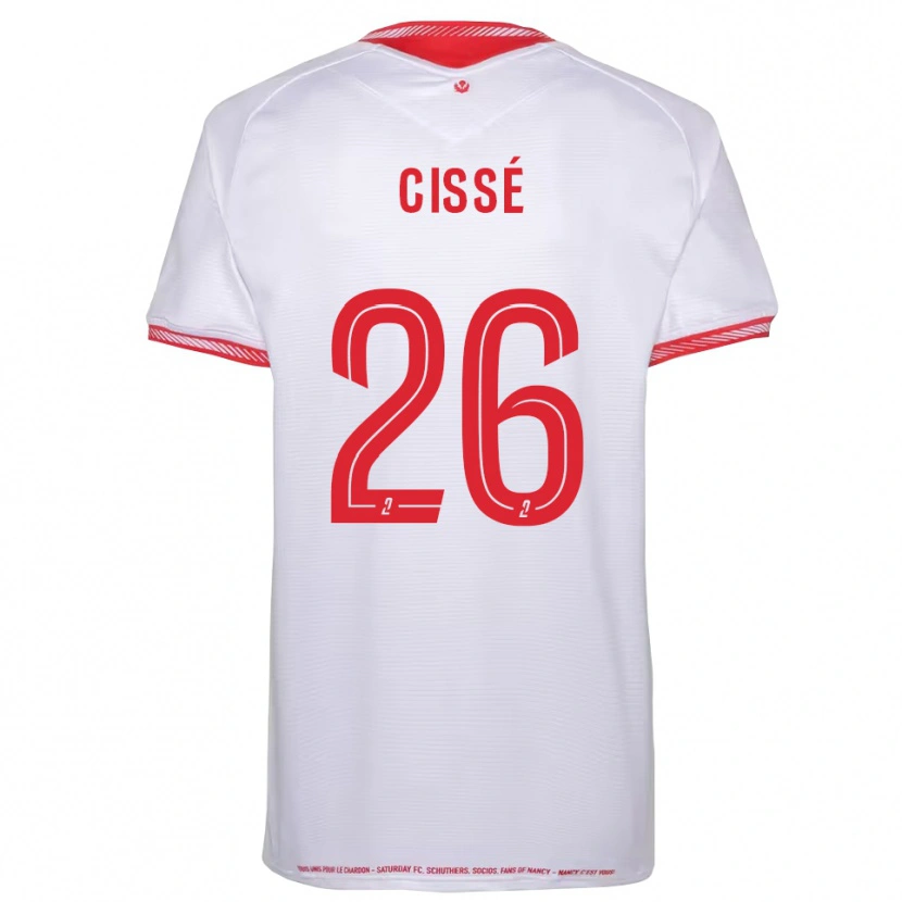 Danxen Bambino Maglia Sidi Cissé #26 Nero Rosso Kit Gara Away 2025/26 Maglietta