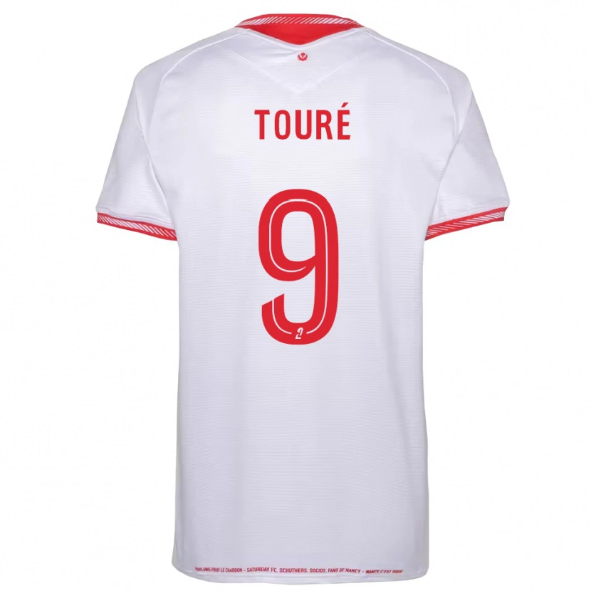 Danxen Bambino Maglia Cheikh Touré #9 Nero Rosso Kit Gara Away 2025/26 Maglietta
