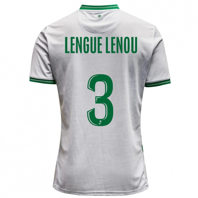 Danxen Bambino Maglia Maxime Lengue Lenou #3 Bianco Verde Kit Gara Away 2025/26 Maglietta