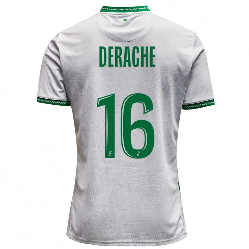 Danxen Bambino Maglia Joseph Derache #16 Bianco Verde Kit Gara Away 2025/26 Maglietta