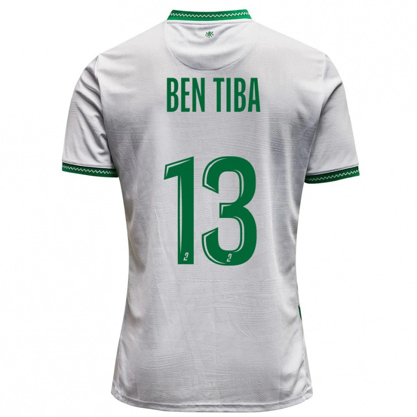Danxen Bambino Maglia Helmi Ben Tiba #13 Bianco Verde Kit Gara Away 2025/26 Maglietta