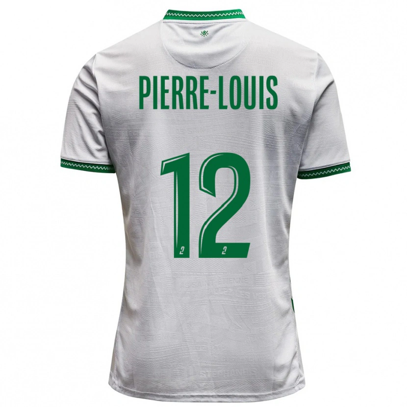 Danxen Bambino Maglia Amandine Pierre-Louis #12 Bianco Verde Kit Gara Away 2025/26 Maglietta