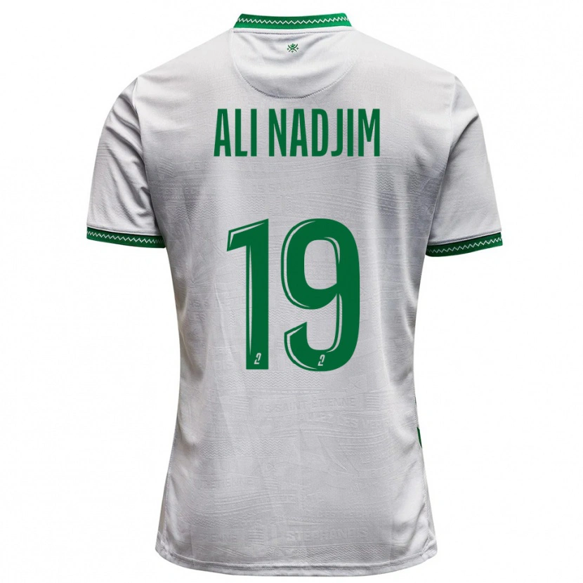 Danxen Bambino Maglia Nadjma Ali Nadjim #19 Bianco Verde Kit Gara Away 2025/26 Maglietta
