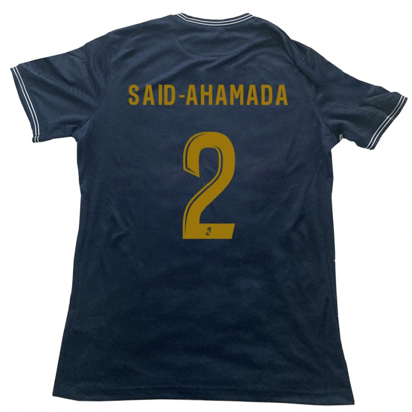 Danxen Bambino Maglia Falahidine Said-Ahamada #2 Blu Marino Oro Kit Gara Away 2025/26 Maglietta
