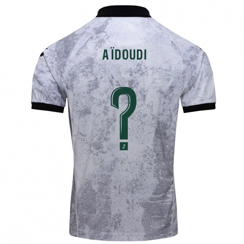 Danxen Bambino Maglia Karim Aïdoudi #0 Bianco Nero Kit Gara Away 2025/26 Maglietta