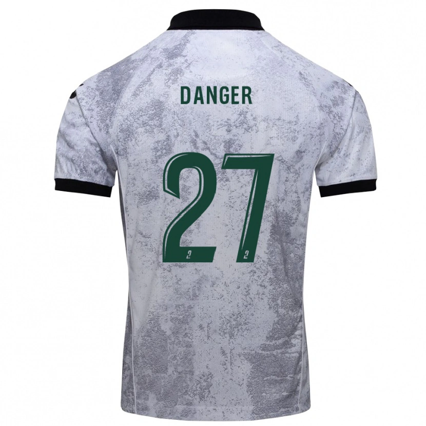 Danxen Bambino Maglia Bradley Danger #27 Bianco Nero Kit Gara Away 2025/26 Maglietta