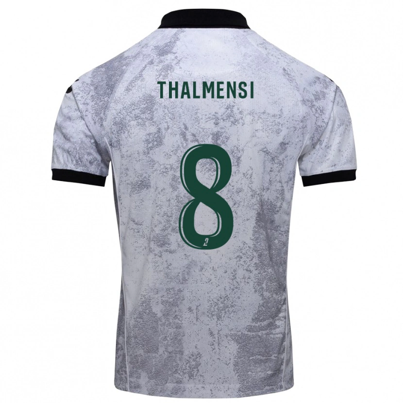 Danxen Bambino Maglia Rudy Thalmensi #8 Bianco Nero Kit Gara Away 2025/26 Maglietta