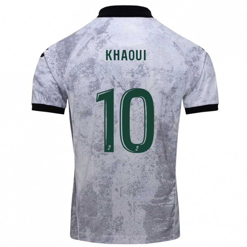 Danxen Bambino Maglia Saîf-Eddine Khaoui #10 Bianco Nero Kit Gara Away 2025/26 Maglietta