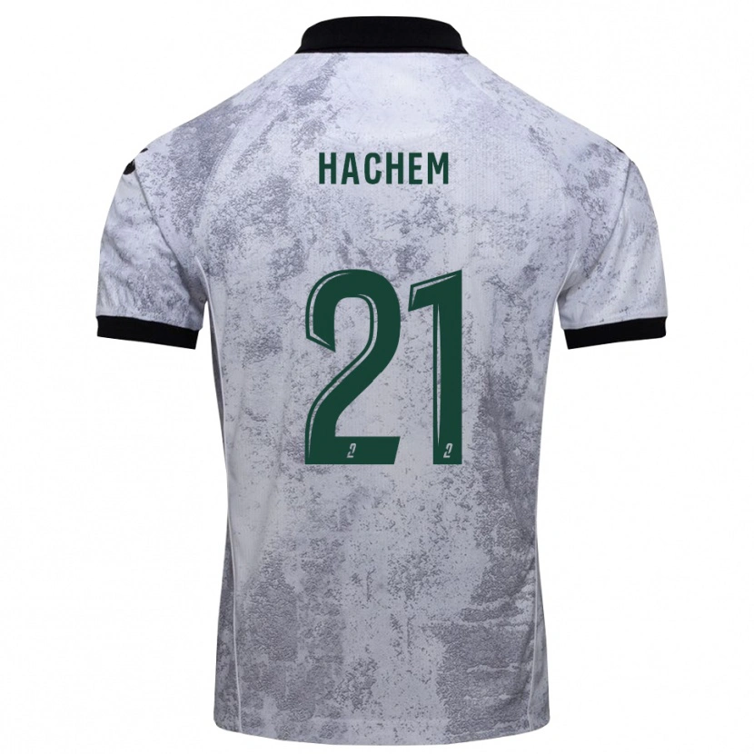 Danxen Bambino Maglia Abdelsamad Hachem #21 Bianco Nero Kit Gara Away 2025/26 Maglietta