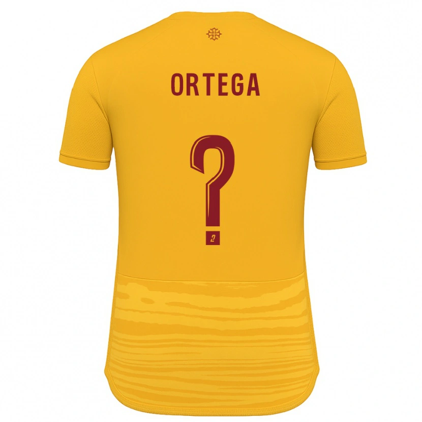 Danxen Bambino Maglia Alexis Ortega #0 Arancione Bordeaux Kit Gara Away 2025/26 Maglietta