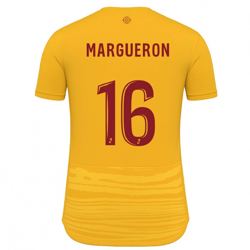 Danxen Bambino Maglia Lucas Margueron #16 Arancione Bordeaux Kit Gara Away 2025/26 Maglietta