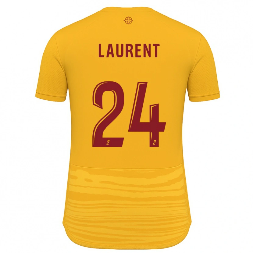 Danxen Bambino Maglia Loni Laurent #24 Arancione Bordeaux Kit Gara Away 2025/26 Maglietta