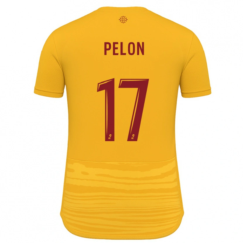 Danxen Bambino Maglia Aurélien Pelon #17 Arancione Bordeaux Kit Gara Away 2025/26 Maglietta