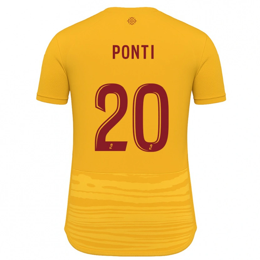 Danxen Bambino Maglia Ryan Ponti #20 Arancione Bordeaux Kit Gara Away 2025/26 Maglietta