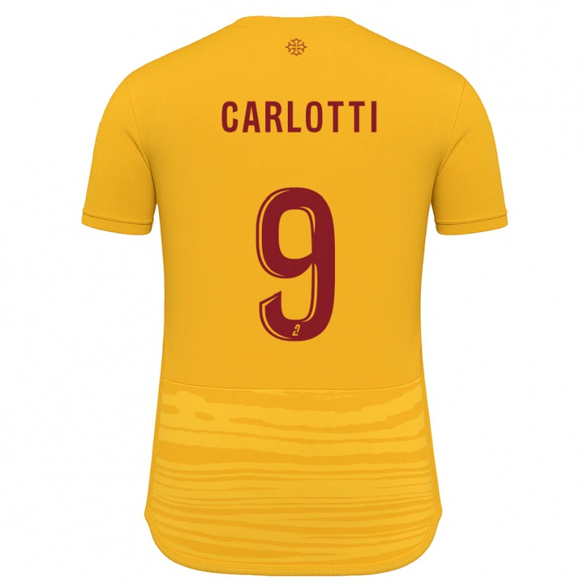 Danxen Bambino Maglia Fabio Carlotti #9 Arancione Bordeaux Kit Gara Away 2025/26 Maglietta