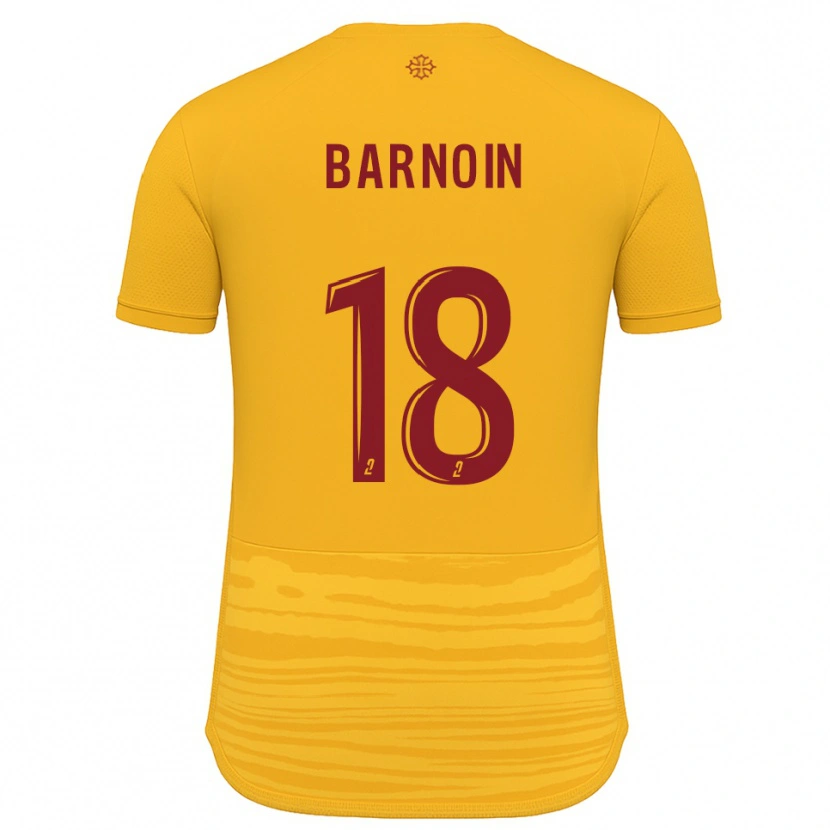 Danxen Bambino Maglia Ninon Barnoin #18 Arancione Bordeaux Kit Gara Away 2025/26 Maglietta