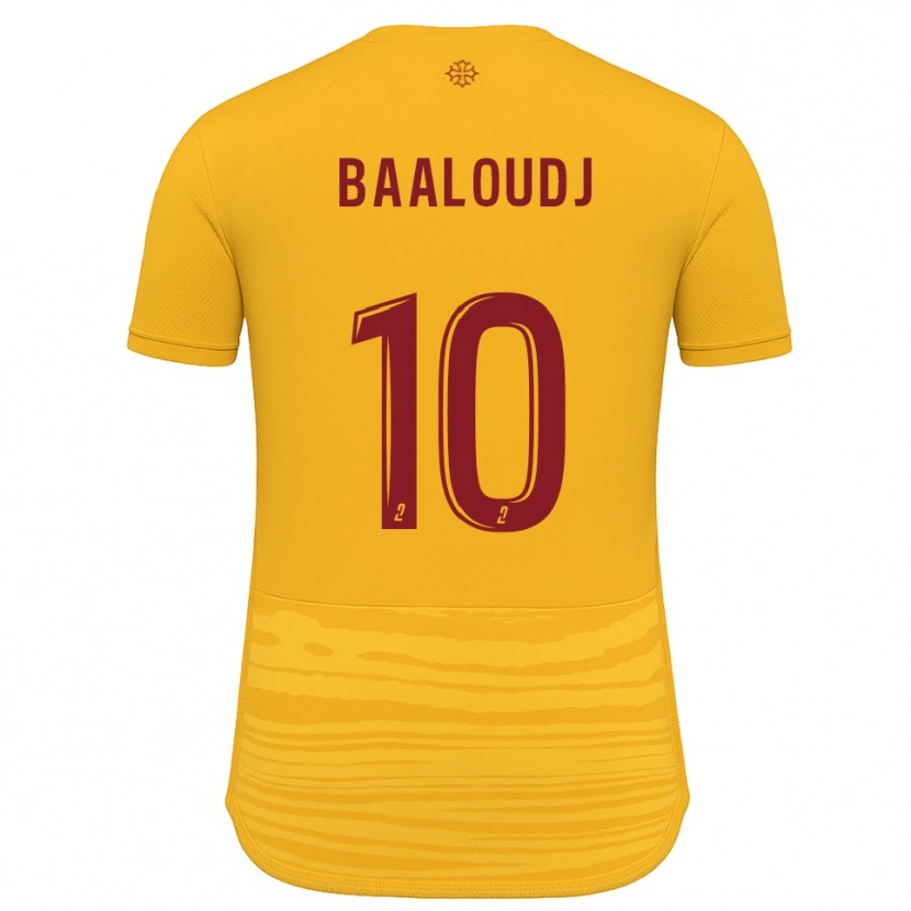 Danxen Bambino Maglia Mehdi Baaloudj #10 Arancione Bordeaux Kit Gara Away 2025/26 Maglietta