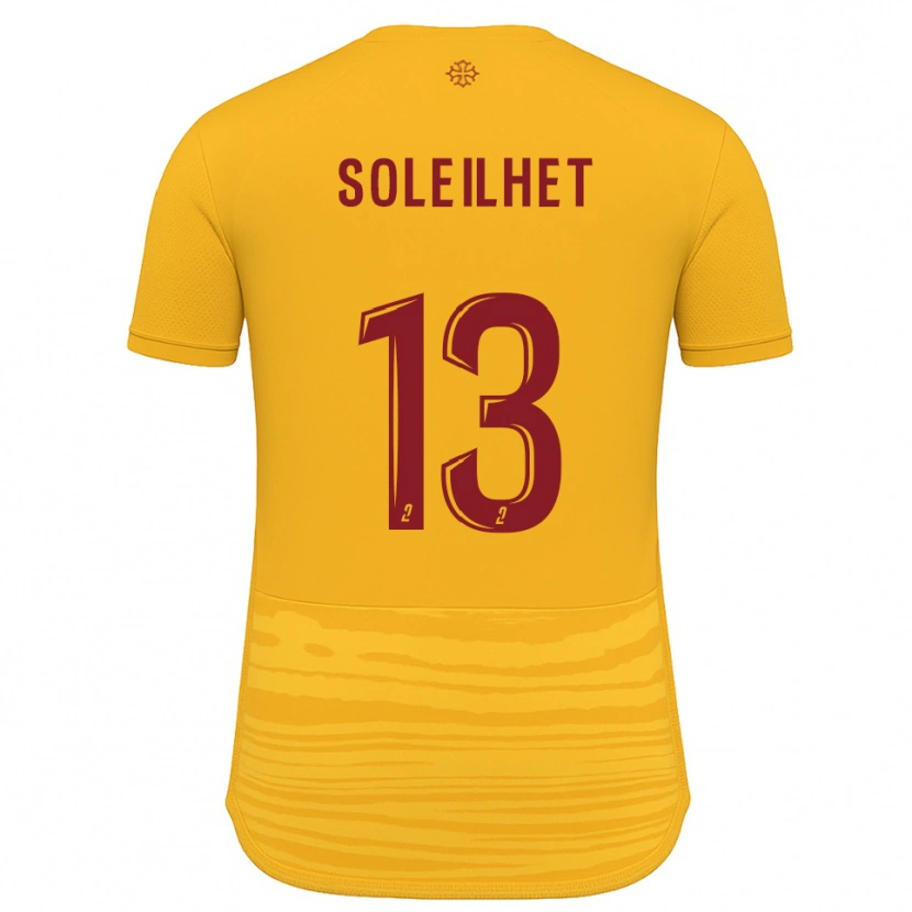 Danxen Bambino Maglia Alicia Soleilhet #13 Arancione Bordeaux Kit Gara Away 2025/26 Maglietta