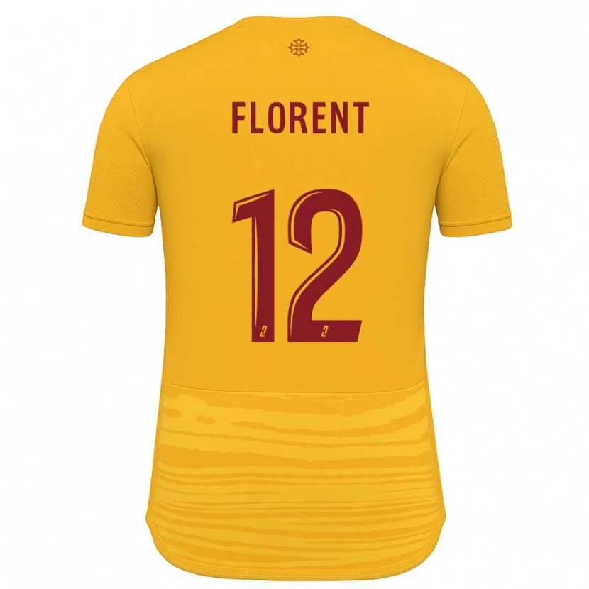 Danxen Bambino Maglia Valentin Florent #12 Arancione Bordeaux Kit Gara Away 2025/26 Maglietta