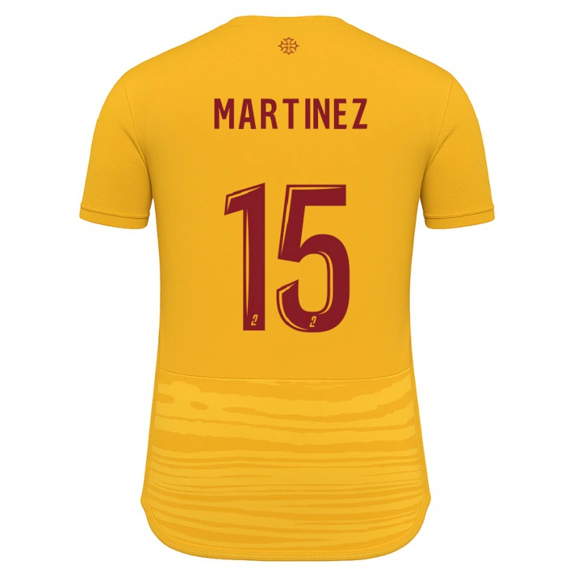 Danxen Bambino Maglia Jorys Martinez #15 Arancione Bordeaux Kit Gara Away 2025/26 Maglietta