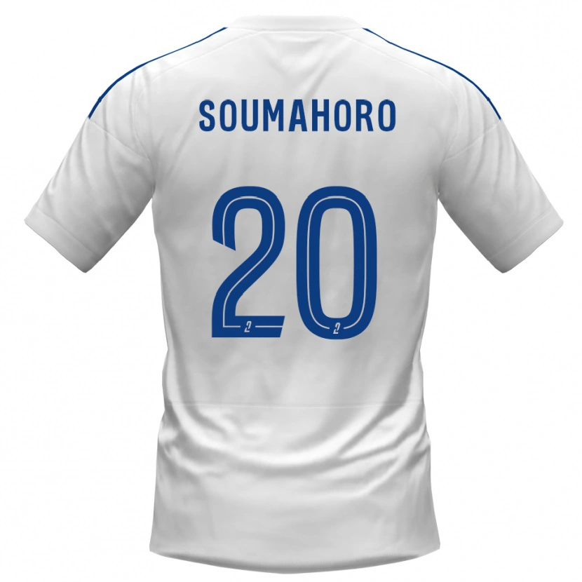 Danxen Bambino Maglia Mamadou Soumahoro #20 Bianco Blu Kit Gara Away 2025/26 Maglietta
