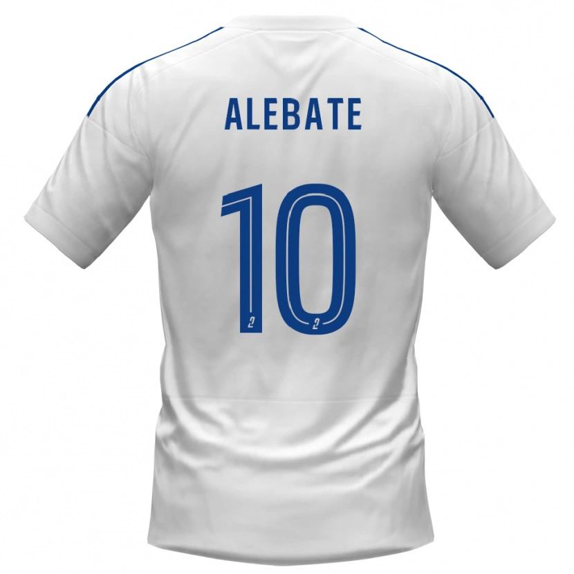 Danxen Bambino Maglia Nolhann Alebate #10 Bianco Blu Kit Gara Away 2025/26 Maglietta