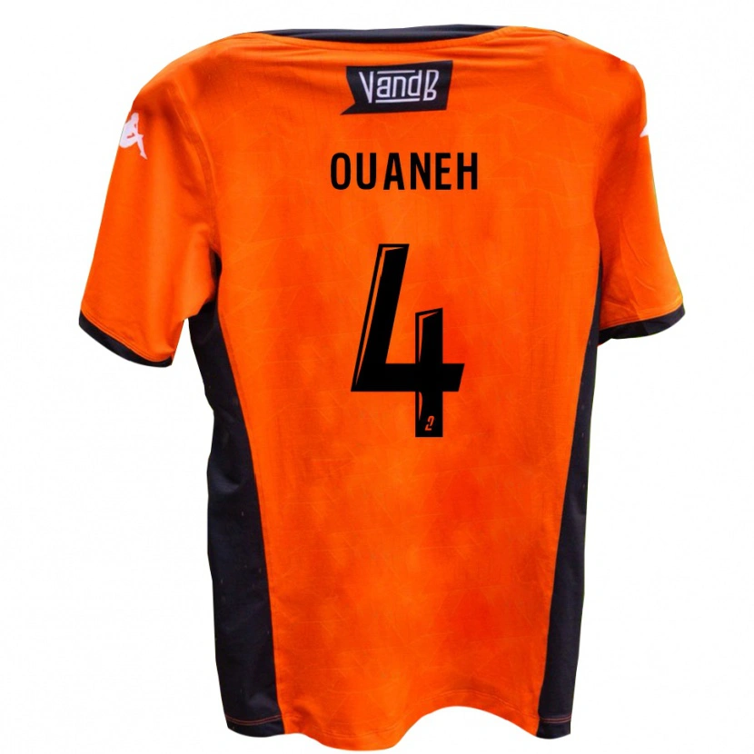 Danxen Bambino Maglia Peter Ouaneh #4 Bianco Nero Kit Gara Away 2025/26 Maglietta