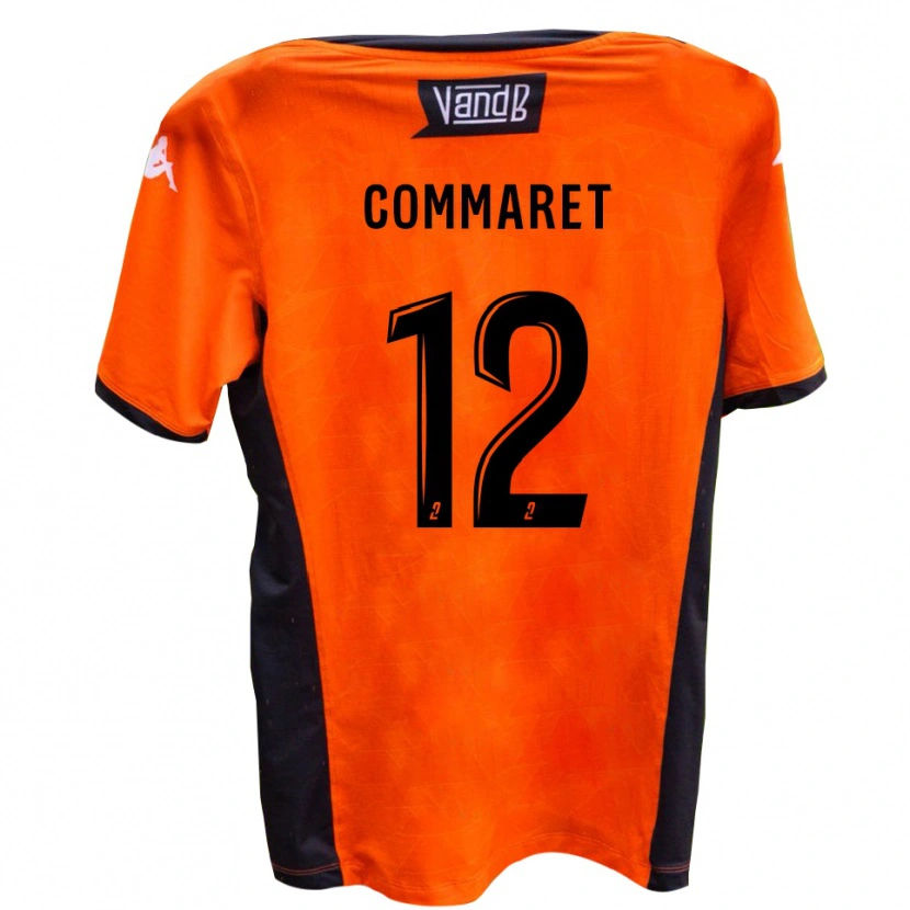 Danxen Bambino Maglia Mattéo Commaret #12 Bianco Nero Kit Gara Away 2025/26 Maglietta