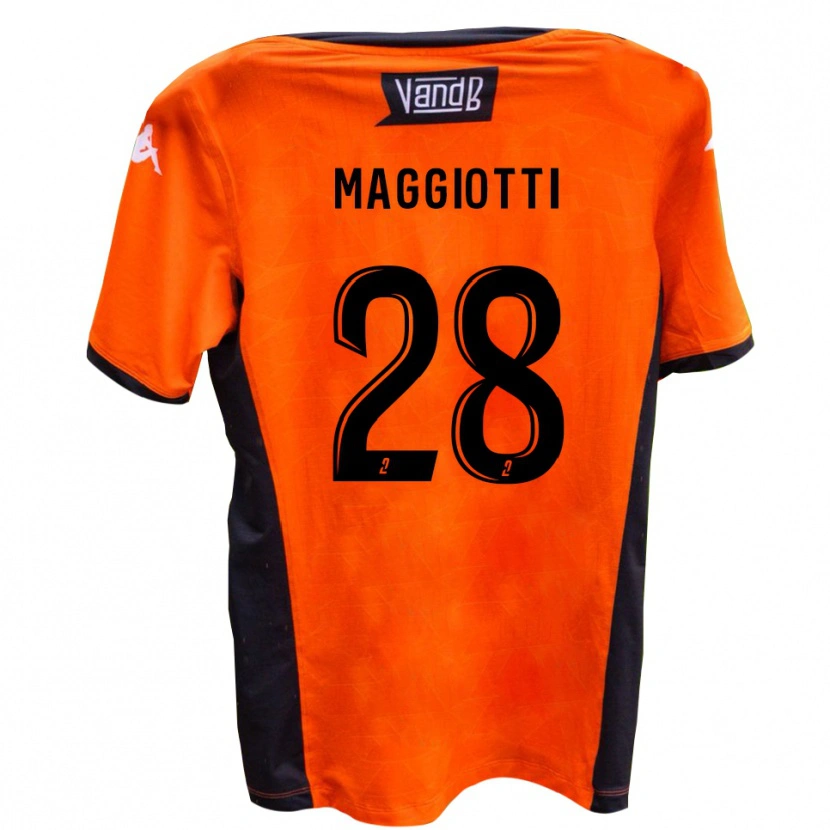 Danxen Bambino Maglia Julien Maggiotti #28 Bianco Nero Kit Gara Away 2025/26 Maglietta