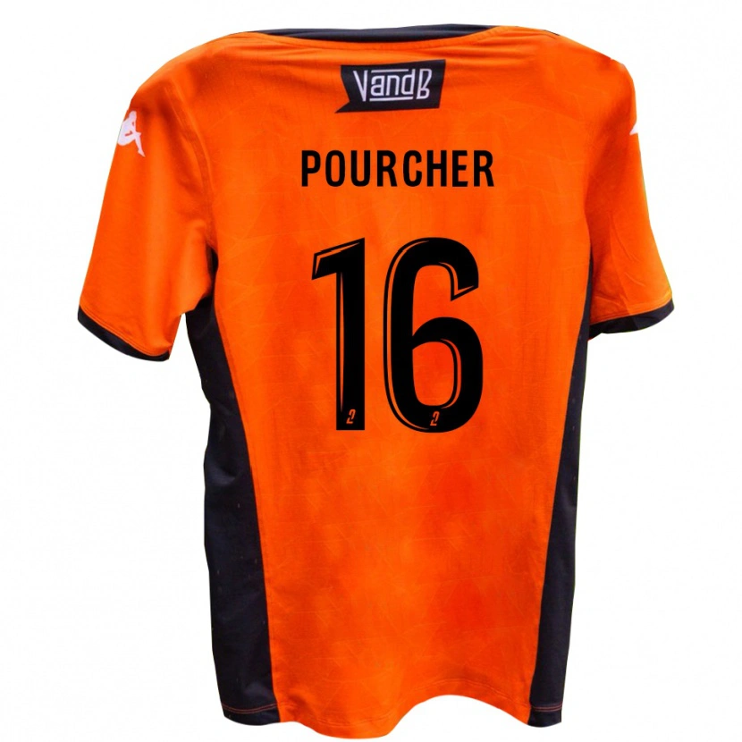 Danxen Bambino Maglia Esteban Pourcher #16 Bianco Nero Kit Gara Away 2025/26 Maglietta