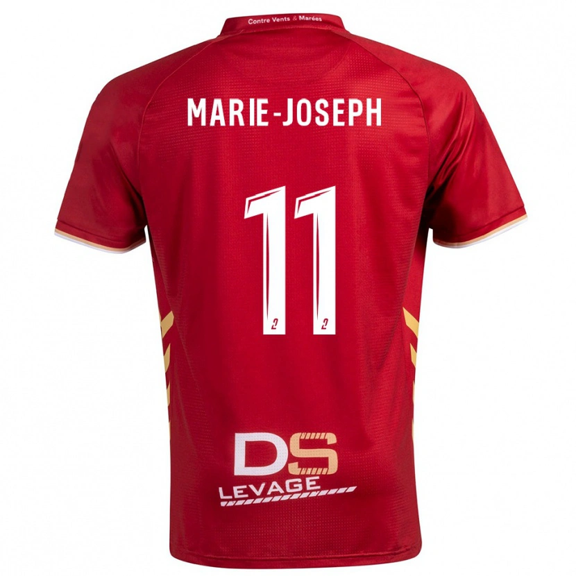 Danxen Bambino Maglia Thomas Marie-Joseph #11 Bordeaux Oro Kit Gara Away 2025/26 Maglietta
