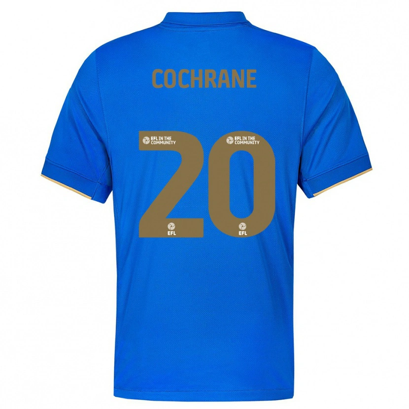 Danxen Uomo Maglia Alex Cochrane #20 Blu Oro Kit Gara Home 2025/26 Maglietta