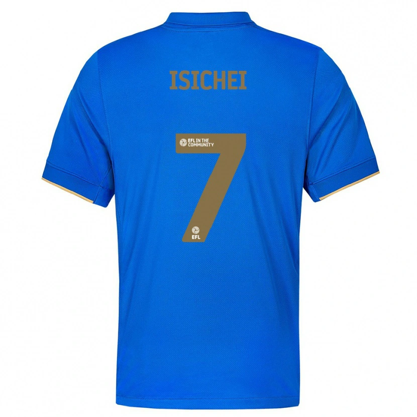 Danxen Uomo Maglia Daniel Isichei #7 Blu Oro Kit Gara Home 2025/26 Maglietta