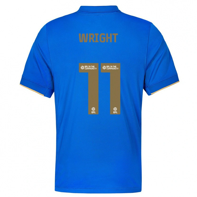 Danxen Uomo Maglia Scott Wright #11 Blu Oro Kit Gara Home 2025/26 Maglietta