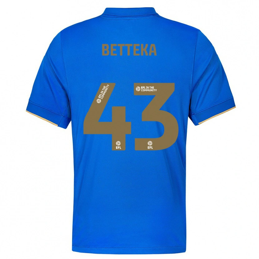 Danxen Uomo Maglia Zaid Betteka #43 Blu Oro Kit Gara Home 2025/26 Maglietta