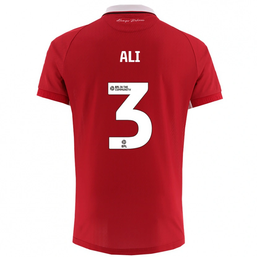 Danxen Uomo Maglia Zack Ali #3 Rosso Bianco Kit Gara Home 2025/26 Maglietta