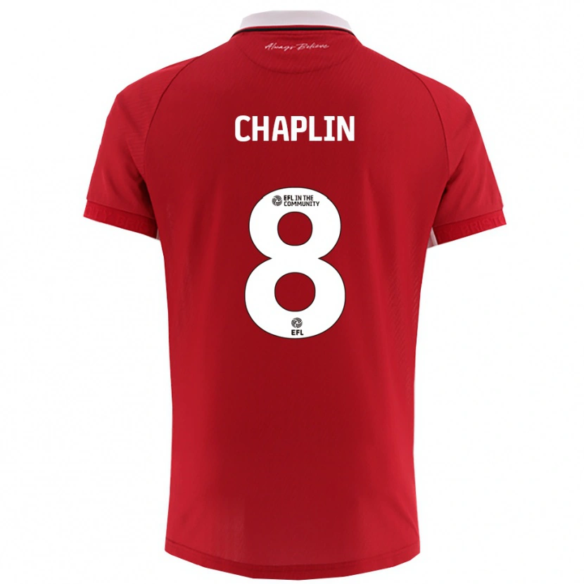 Danxen Uomo Maglia Tom Chaplin #8 Rosso Bianco Kit Gara Home 2025/26 Maglietta