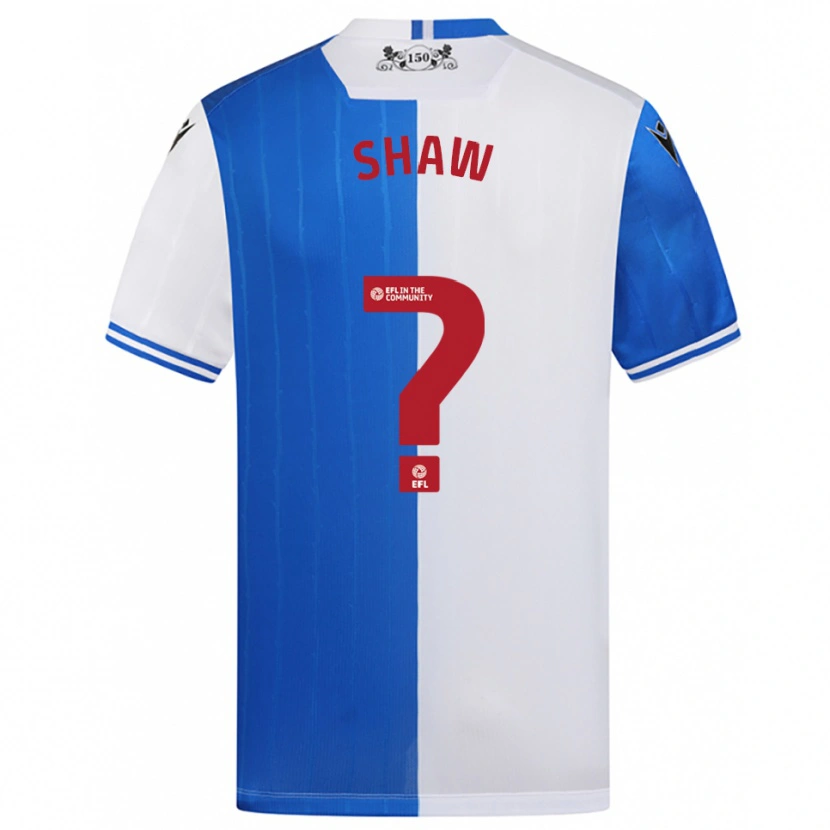 Danxen Uomo Maglia Daniel Shaw #0 Blu Bianco Kit Gara Home 2025/26 Maglietta