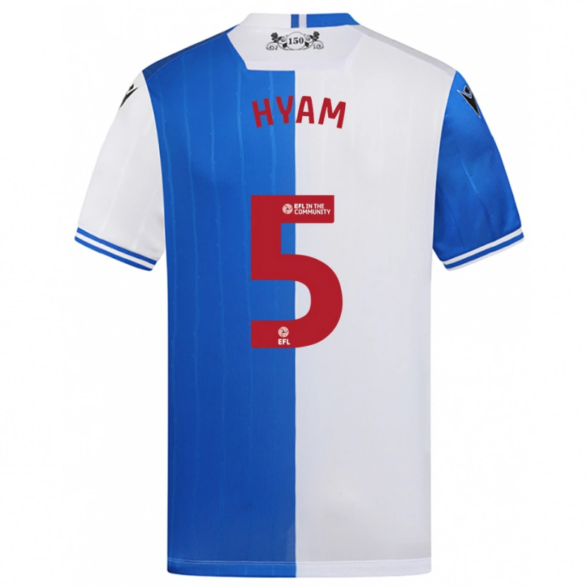 Danxen Uomo Maglia Dominic Hyam #5 Blu Bianco Kit Gara Home 2025/26 Maglietta