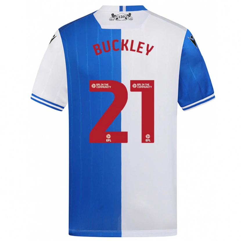 Danxen Uomo Maglia John Buckley #21 Blu Bianco Kit Gara Home 2025/26 Maglietta