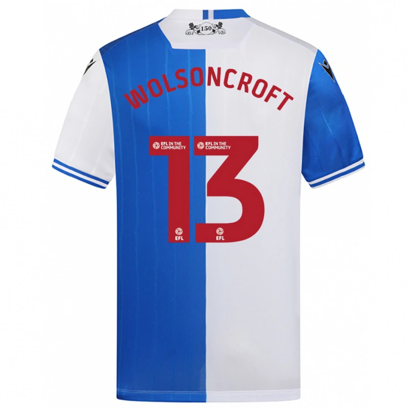 Danxen Uomo Maglia Blake Wolsoncroft #13 Blu Bianco Kit Gara Home 2025/26 Maglietta