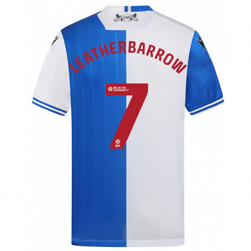 Danxen Uomo Maglia Freddie Leatherbarrow #7 Blu Bianco Kit Gara Home 2025/26 Maglietta