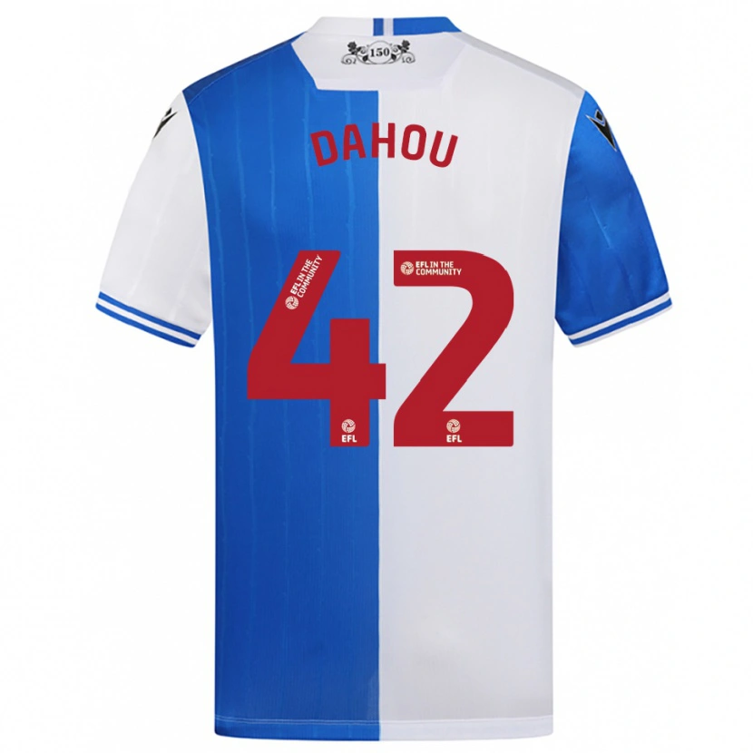 Danxen Uomo Maglia Jemima Dahou #42 Blu Bianco Kit Gara Home 2025/26 Maglietta