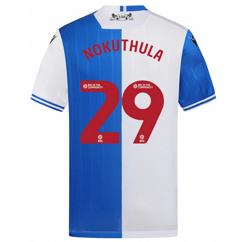 Danxen Uomo Maglia Faith Nokuthula #29 Blu Bianco Kit Gara Home 2025/26 Maglietta