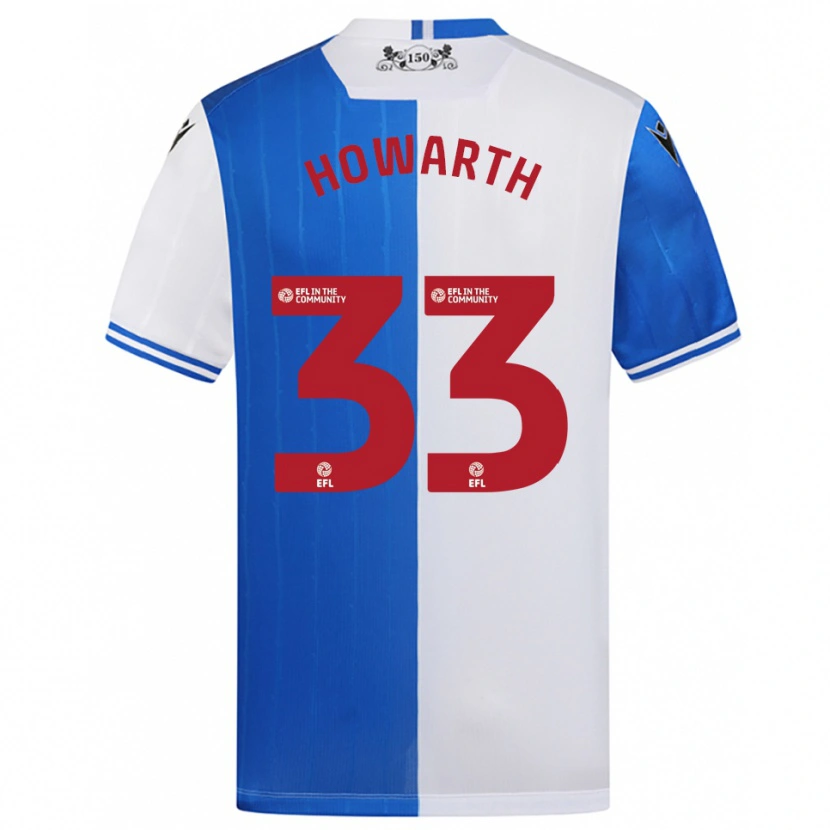 Danxen Uomo Maglia Taylor Howarth #33 Blu Bianco Kit Gara Home 2025/26 Maglietta