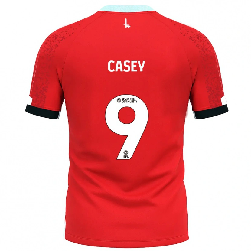 Danxen Uomo Maglia Patrick Casey #9 Rosso Bianco Kit Gara Home 2025/26 Maglietta