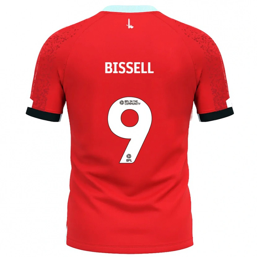 Danxen Uomo Maglia Emma Bissell #9 Rosso Bianco Kit Gara Home 2025/26 Maglietta