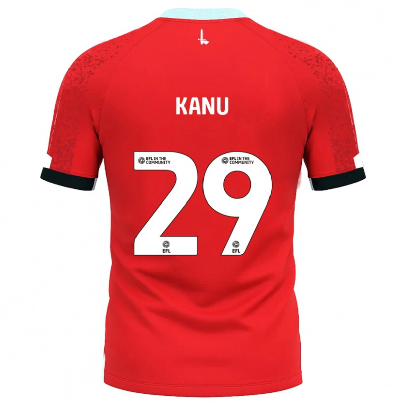 Danxen Uomo Maglia Daniel Kanu #29 Rosso Bianco Kit Gara Home 2025/26 Maglietta