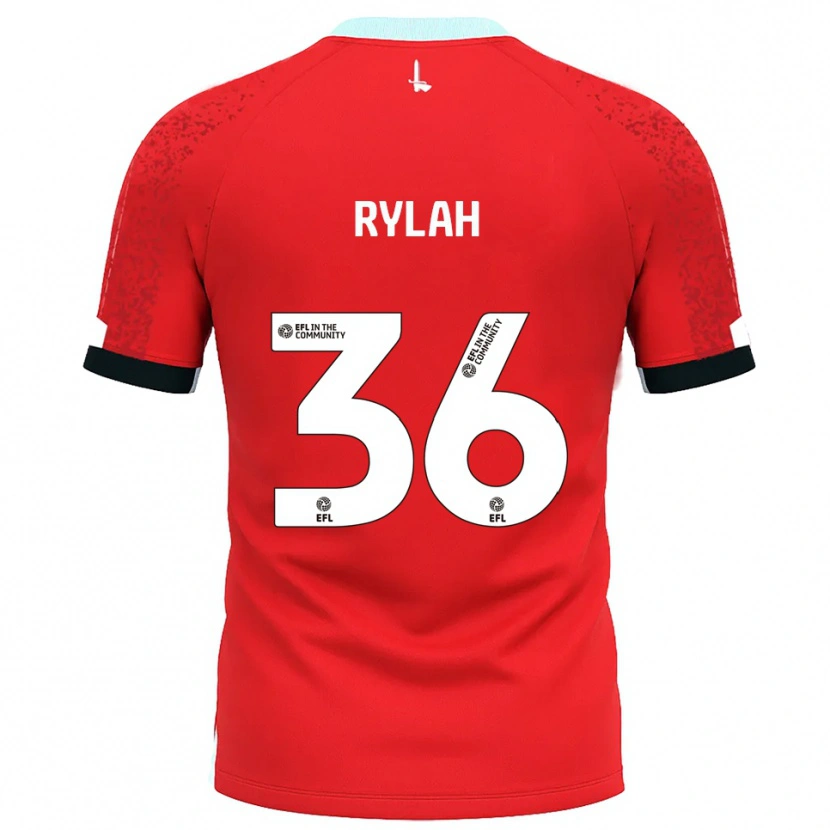Danxen Uomo Maglia Henry Rylah #36 Rosso Bianco Kit Gara Home 2025/26 Maglietta